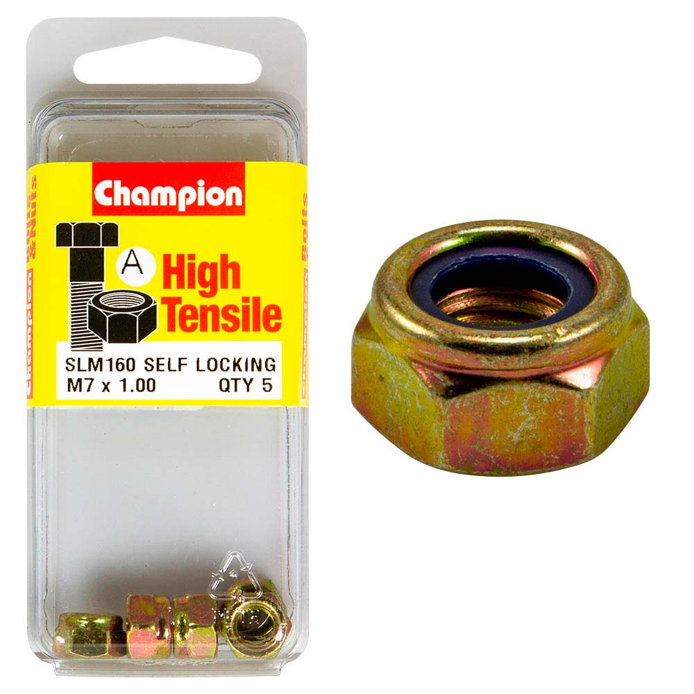 Champion Nyloc Nut M7 X 1.00 A - Gr8.8