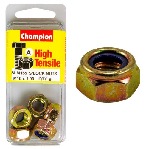 Champion Nyloc Nut M10 X 1.00 A - Gr8.8