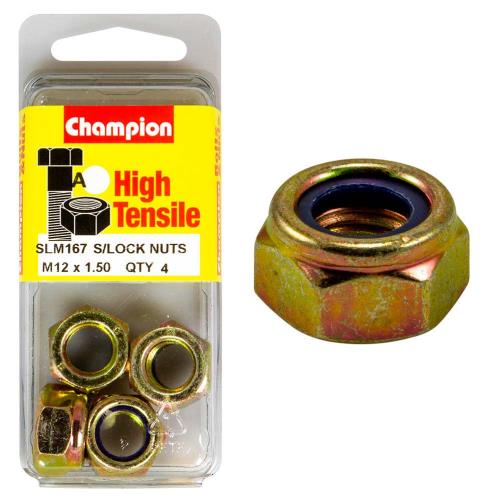 Champion Nyloc Nut M12 X 1.5 A - Gr8.8