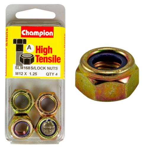 Champion Nyloc Nut M12 X 1.25 A - Gr8.8