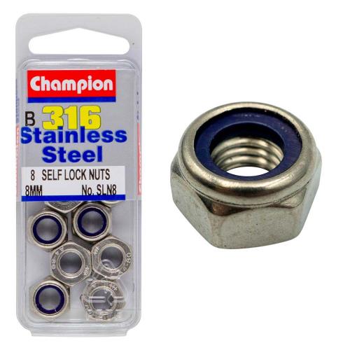 Champion 316/A4 M8 Self Locking Nut C