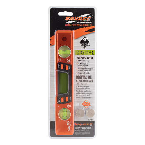SWANSON 225mm Savage Digital Torpedo Level