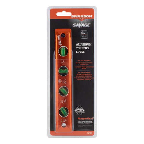 SWANSON 229mm Savage Magnetic Aluminium Torpedo Level