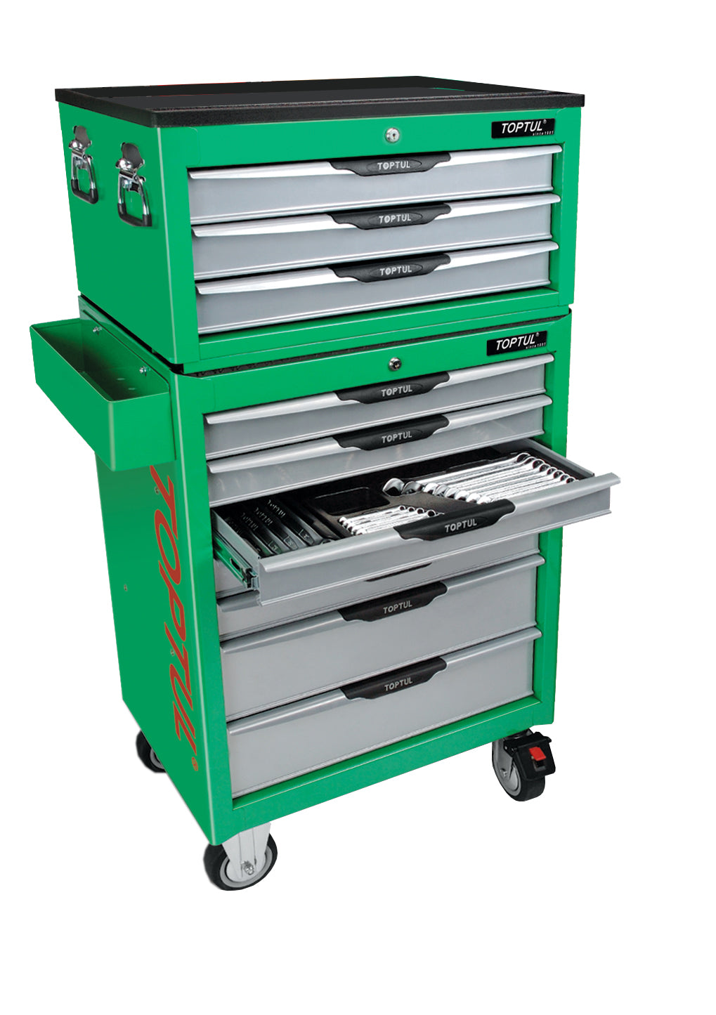 Toptul Tool COMBI GREEN 20 Trays AF/MM tool chest and trolley