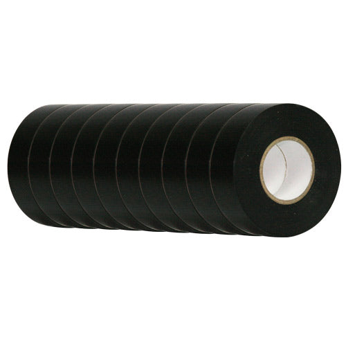 Upgrade PVC Insulation Tape 20metre x 18mm Black Packet Of 10
