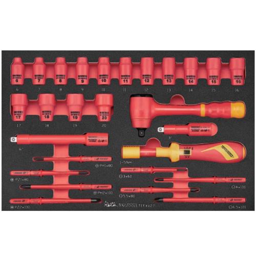 Teng 27pc Socket & Torque Screwdriver Set Insulated