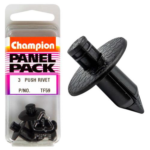 Champion Push Rivet Pack of 3 TF59