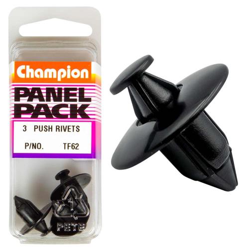 Champion Push Rivet Pack of 3 TF62