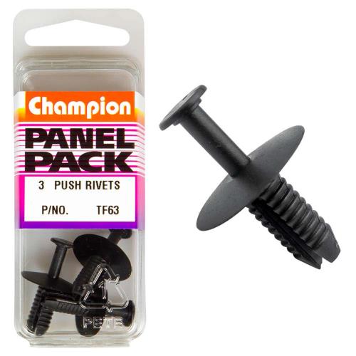 Champion Push Rivet Pack of 3 TF63