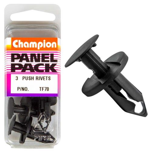 Champion Push Rivet Pack of 3 TF70