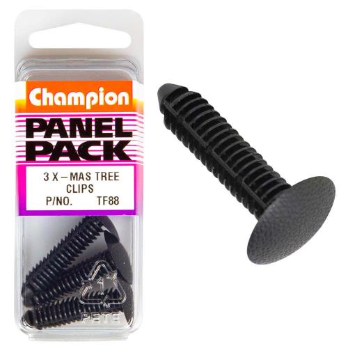 Champion Xmas Tree Clip Black 18mm Hd X 35mm -3Pk