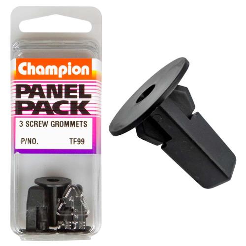 Champion Set Screw Grommet Black 3 pack