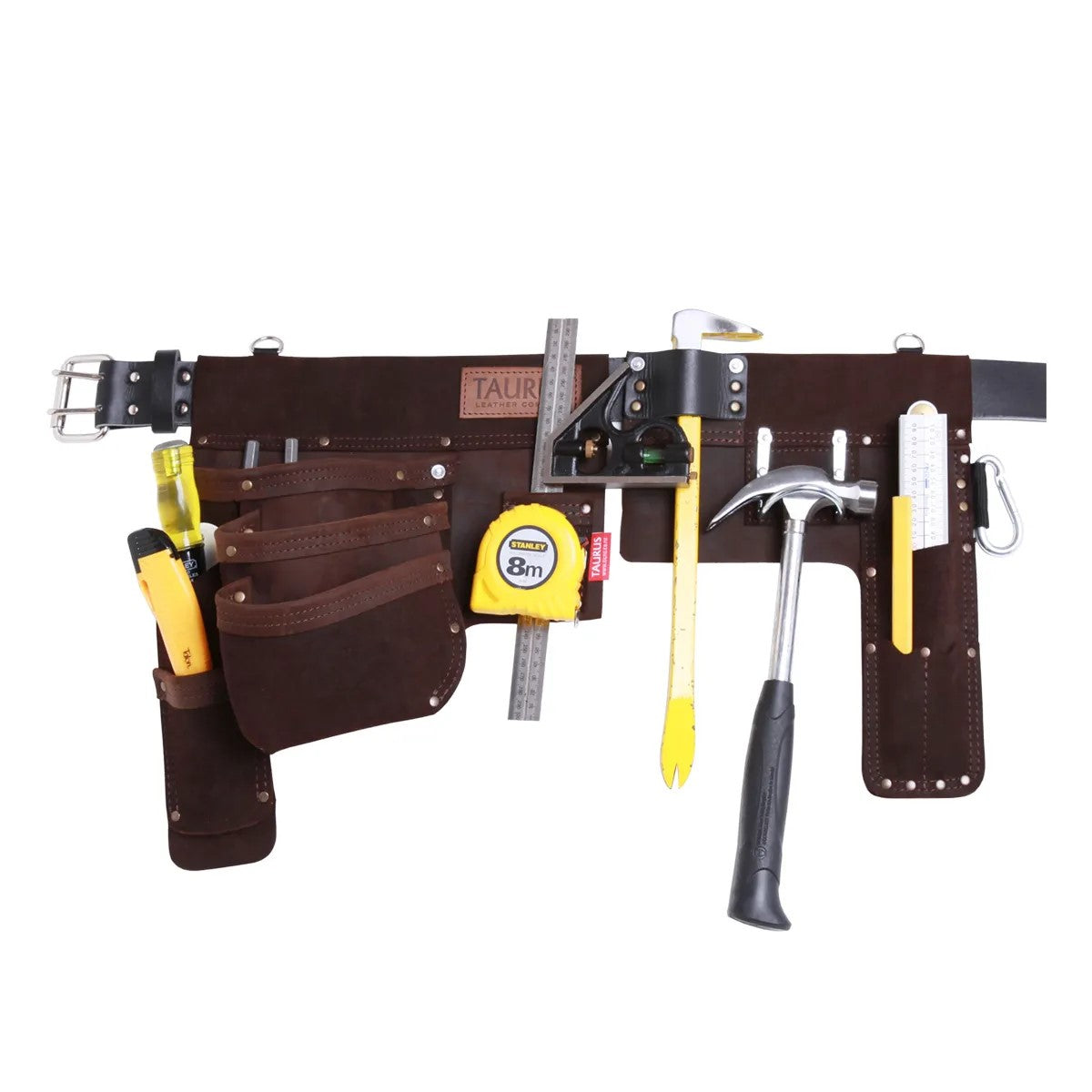 Apron May Rig Taurus Leather Heavy Duty Hipster Split Leg Apron R/H Brown