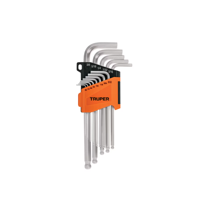 Truper Long Arm Hex Key Set Imperial 13-pce 13645