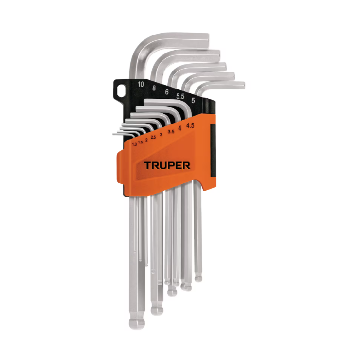 Truper Long Arm Hex Key Set Metric 13-pce 13646