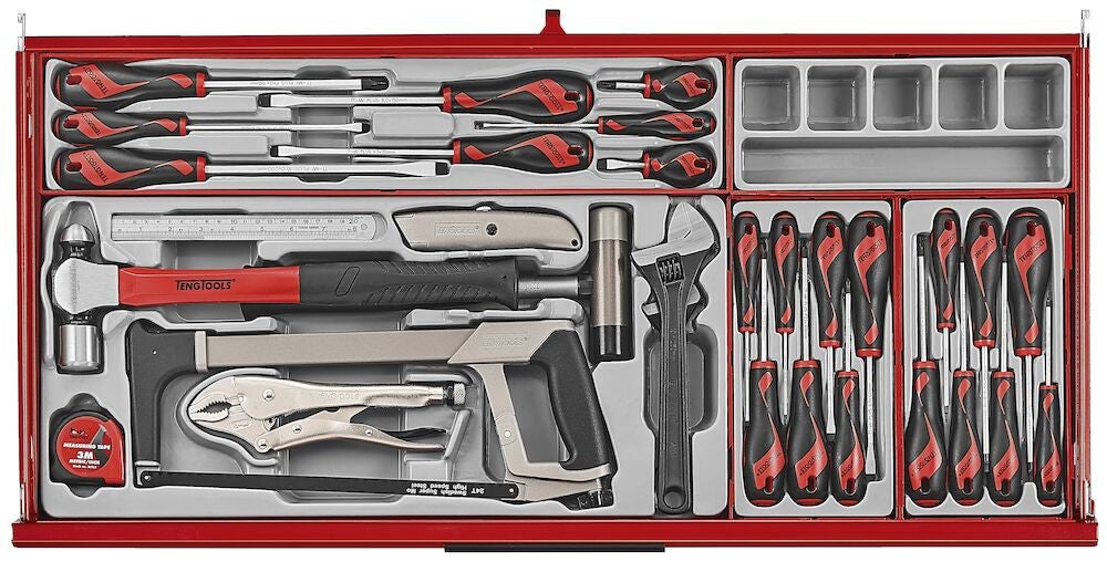 Teng 663pc Pro35 37in Roller Cabinet Tool Kit - Red