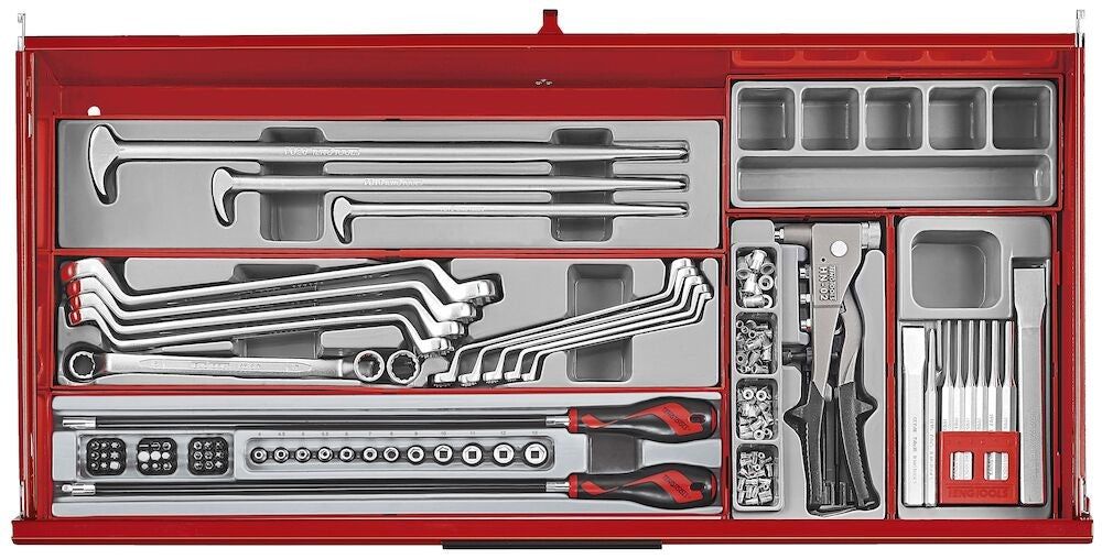 Teng 663pc Pro35 37in Roller Cabinet Tool Kit - Red