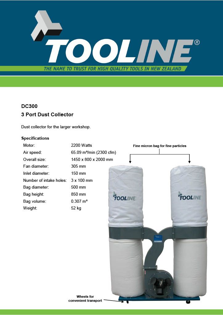 Tooline 3 Port Dust Collector