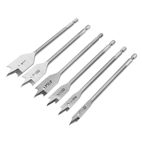 Tolsen 6 Pce Spade Bit Set 10,12,16,18,20,25mm