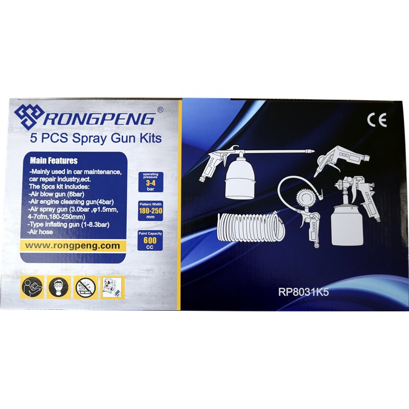 Rongpeng RP8031K5-S 5 Pce Spray Gun Kit