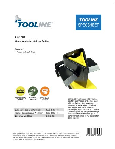 Tooline 66510 Cross Wedge for LS5