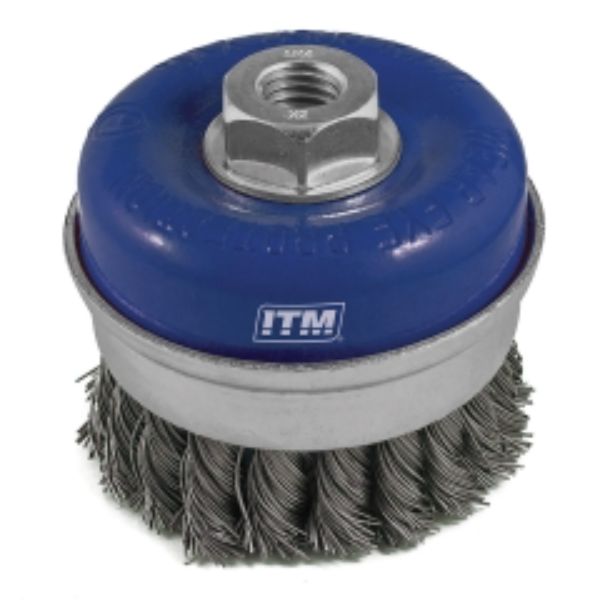 ITM Twist Knot Cup Brush Steel 65mm W/Band