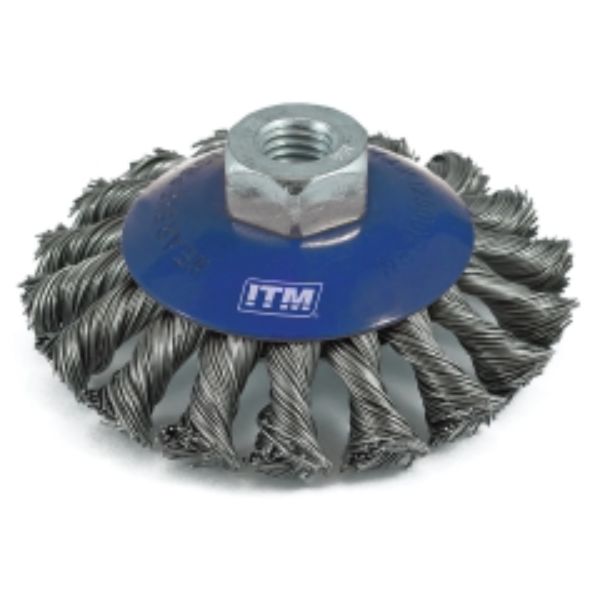 ITM Twist Knot Bevel Brush Steel 100mm