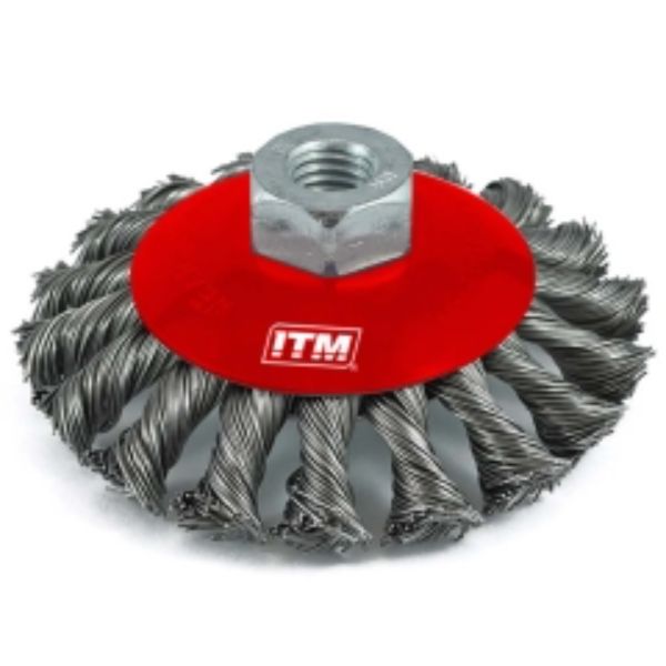 ITM Twist Knot Bevel Brush Stainless Steel 100mm