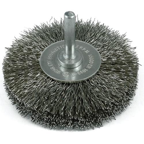 ITM 1/4 inch Shank Crimped Wire Wheel Brush Hss 25 X 6mm