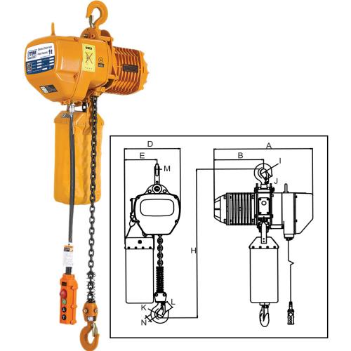ITM Electric Hoist-415V-1 Ton-6 Meter Lift