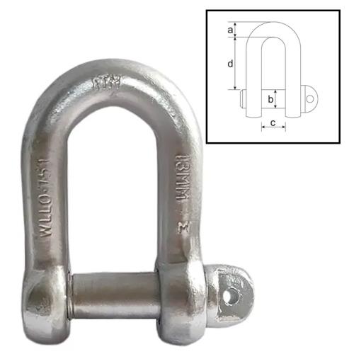 ITM Dee Shackle, Grade M, 3.8 Tonne, 25mm Body