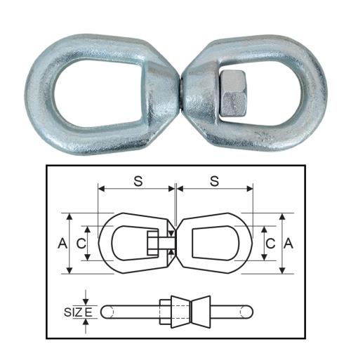 ITM Commercial Chain Swivel-Electric Galvanised-12mm