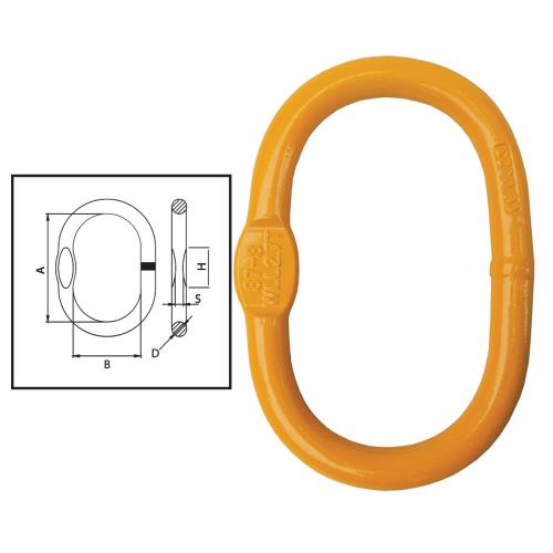 ITM G80 Recessed Enlarged Master Link-Oblong-22-26mm Chain