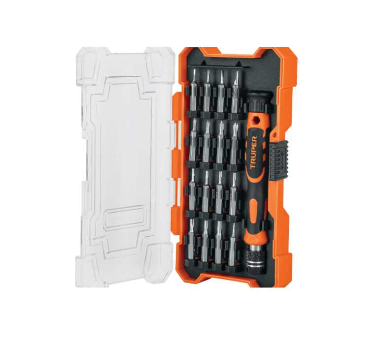 Truper Precision screwdriver with 16 interchangeable tips