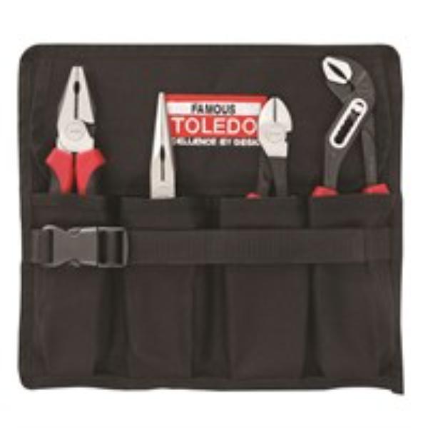 Toledo Plier Set In Reusable Tool Roll