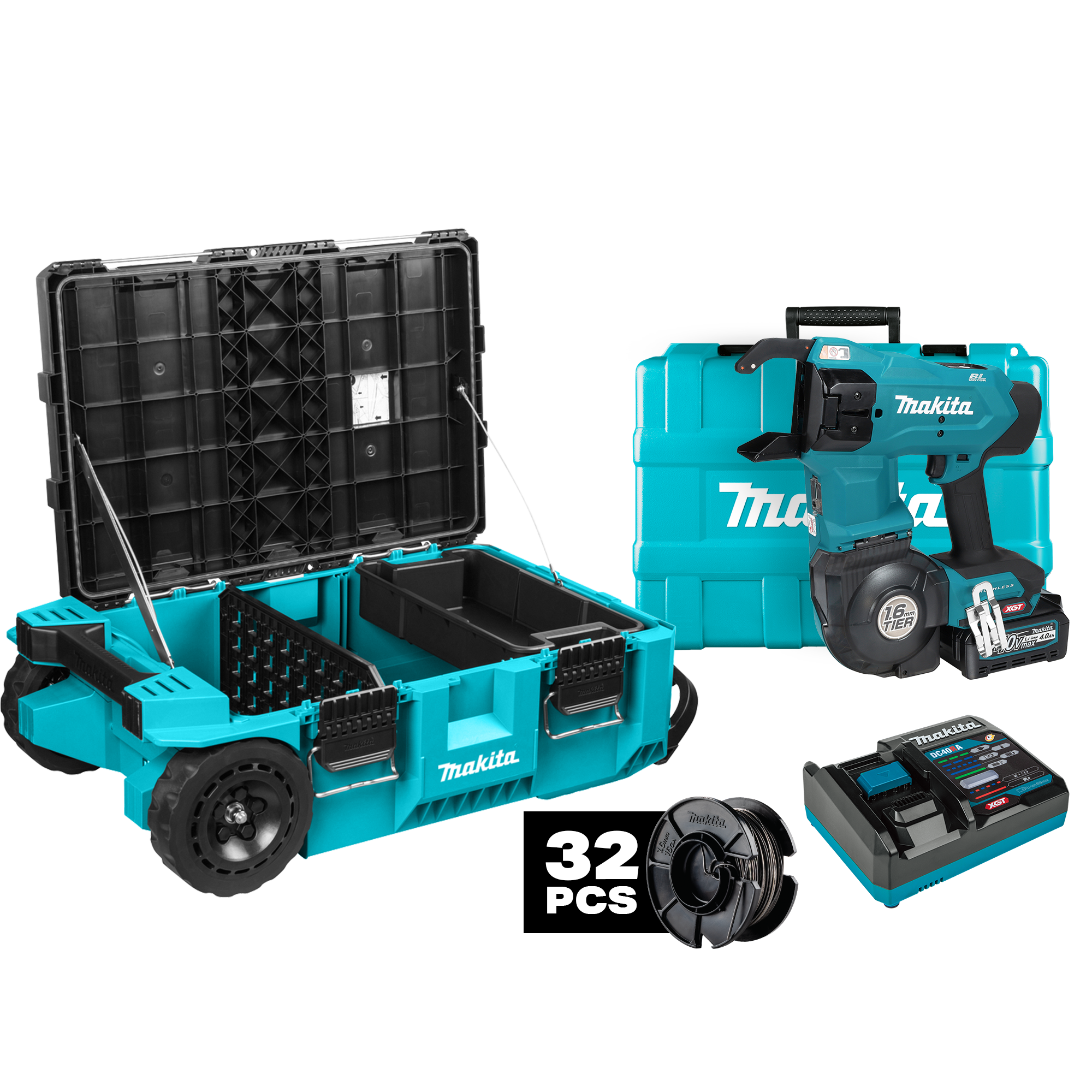 Makita 40Vmax XGT BRUSHLESS 16GA REBAR TYING TOOL KIT