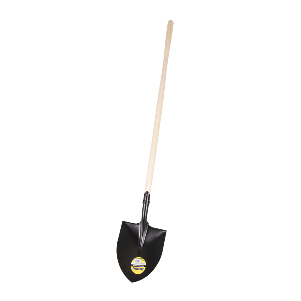 STANWAY LONG WOOD HANDLE ROUND MOUTH SHOVEL - 1300mm