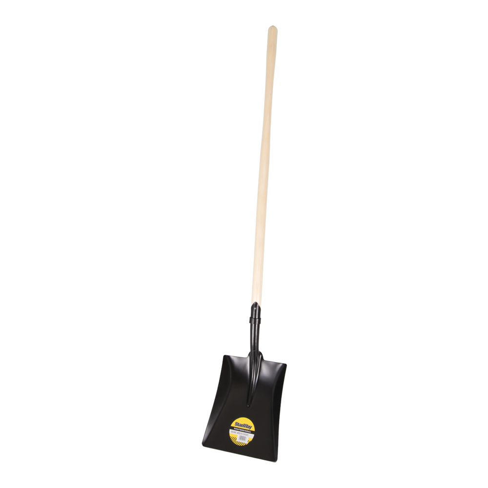 STANWAY LONG WOOD HANDLE SQUARE MOUTH SHOVEL - 1300mm