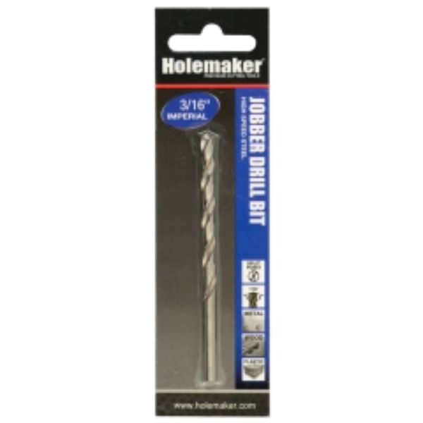 Holemaker Jobber Drill 3/16In - 1Pc Carded