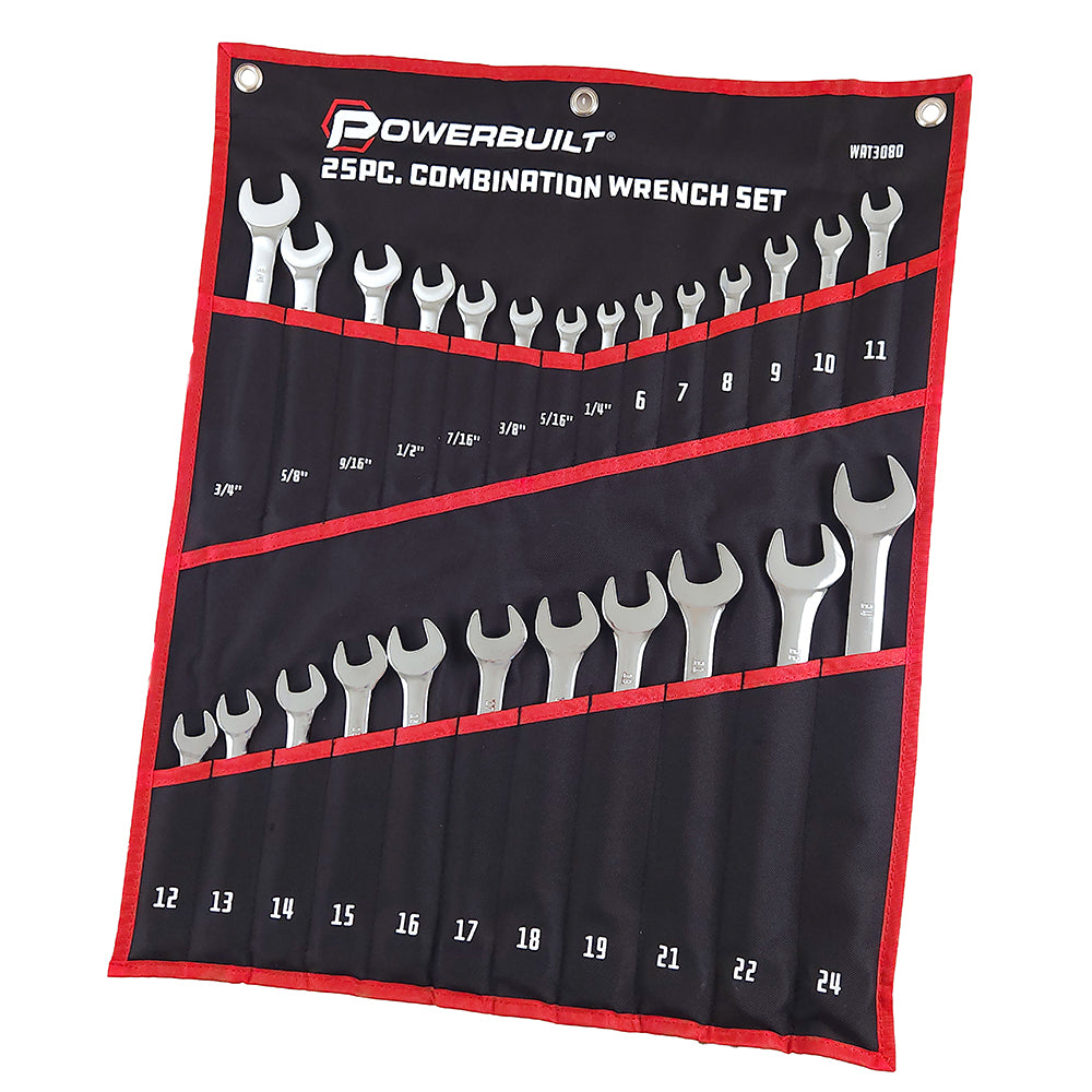 Powerbuilt 25PC COMBINATION R&OE SPANNER SET