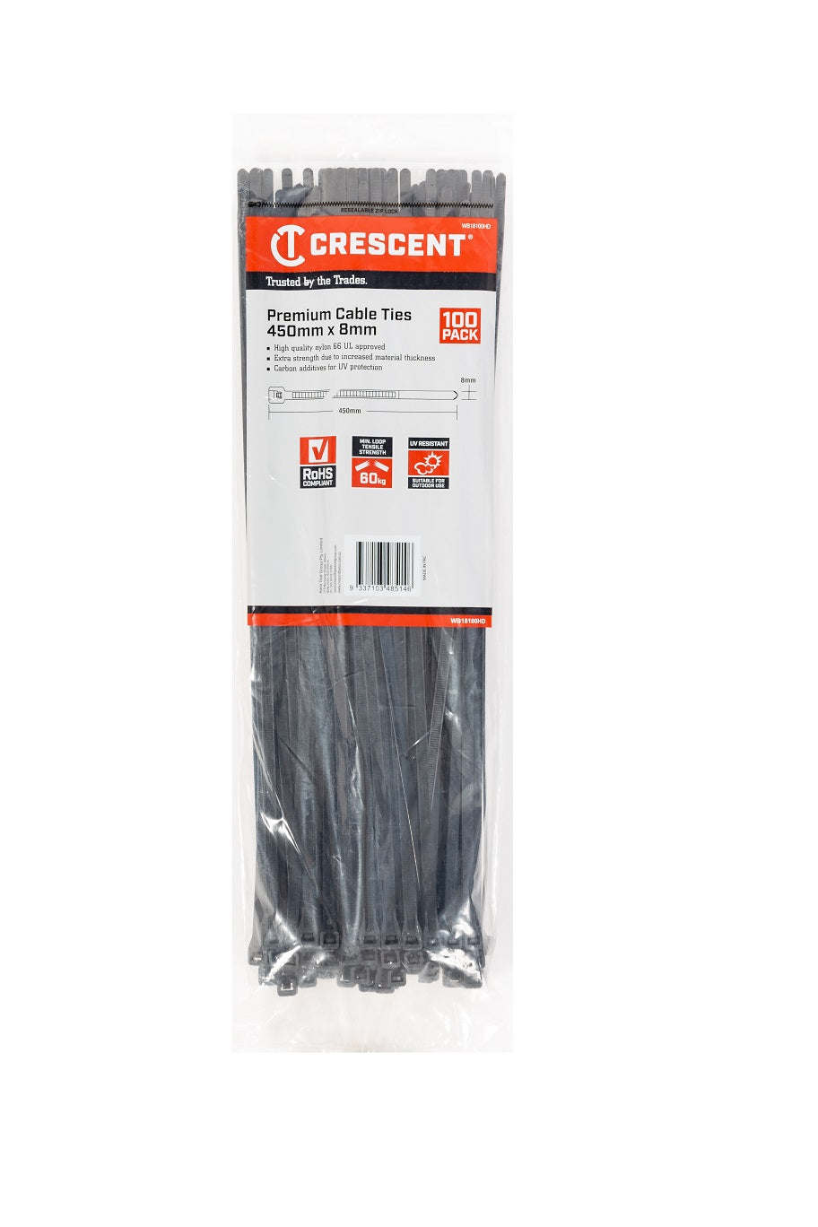 Crescent Tie Cable 450X8.0mm Wb18100Hd