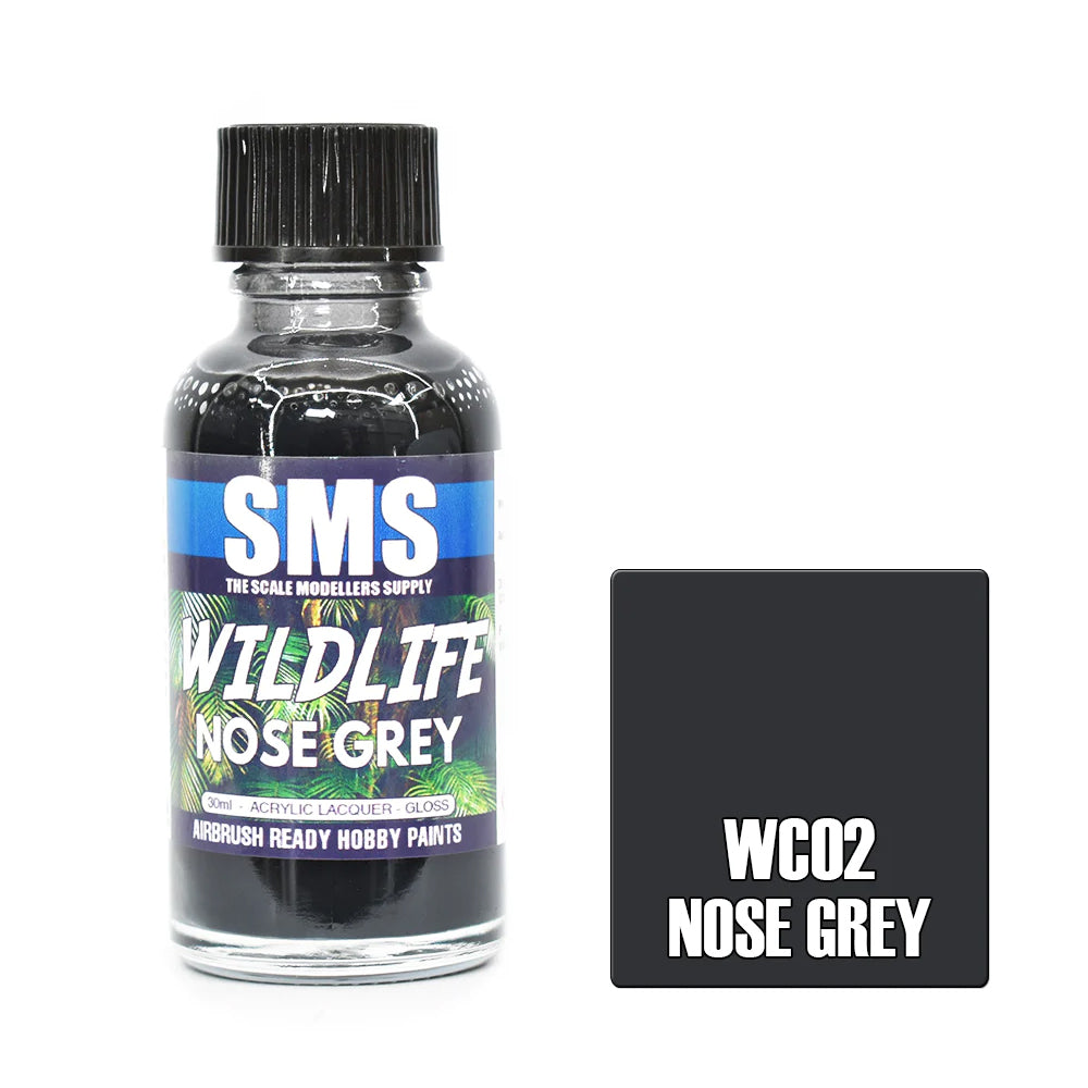 SMS Airbrush paint 30Ml Nose Grey Acrylic Lacquer Scale Modellers Supply