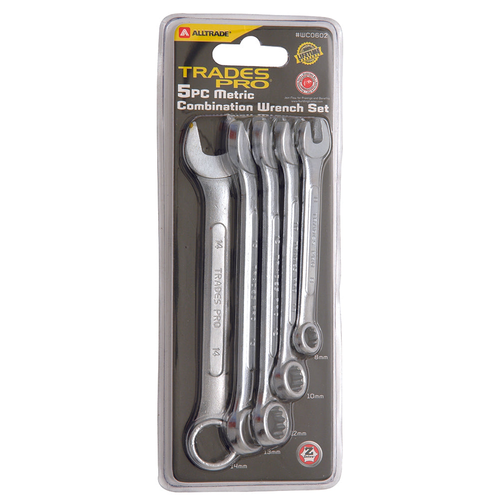 Trades Pro Ring And Open End Spanner Set 5Pc Metric