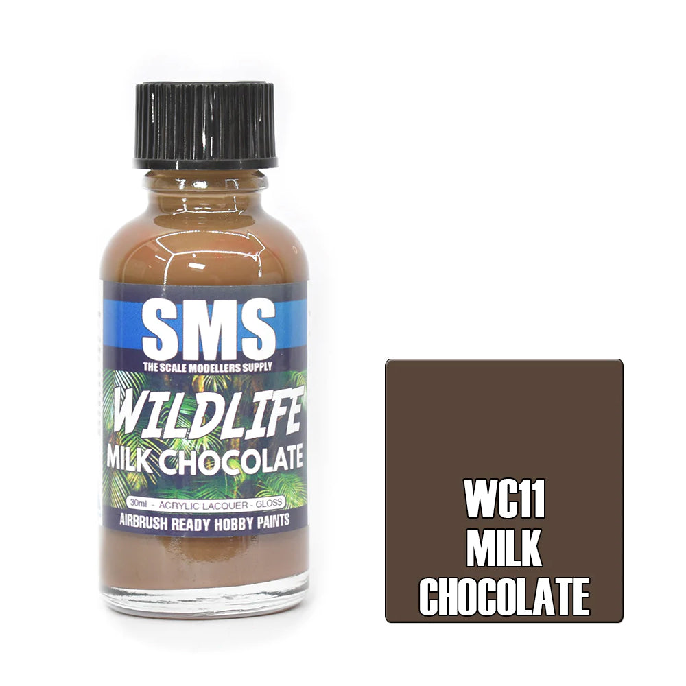 SMS Airbrush paint 30Ml Milk Chocolate Acrylic Lacquer Scale Modellers Supply