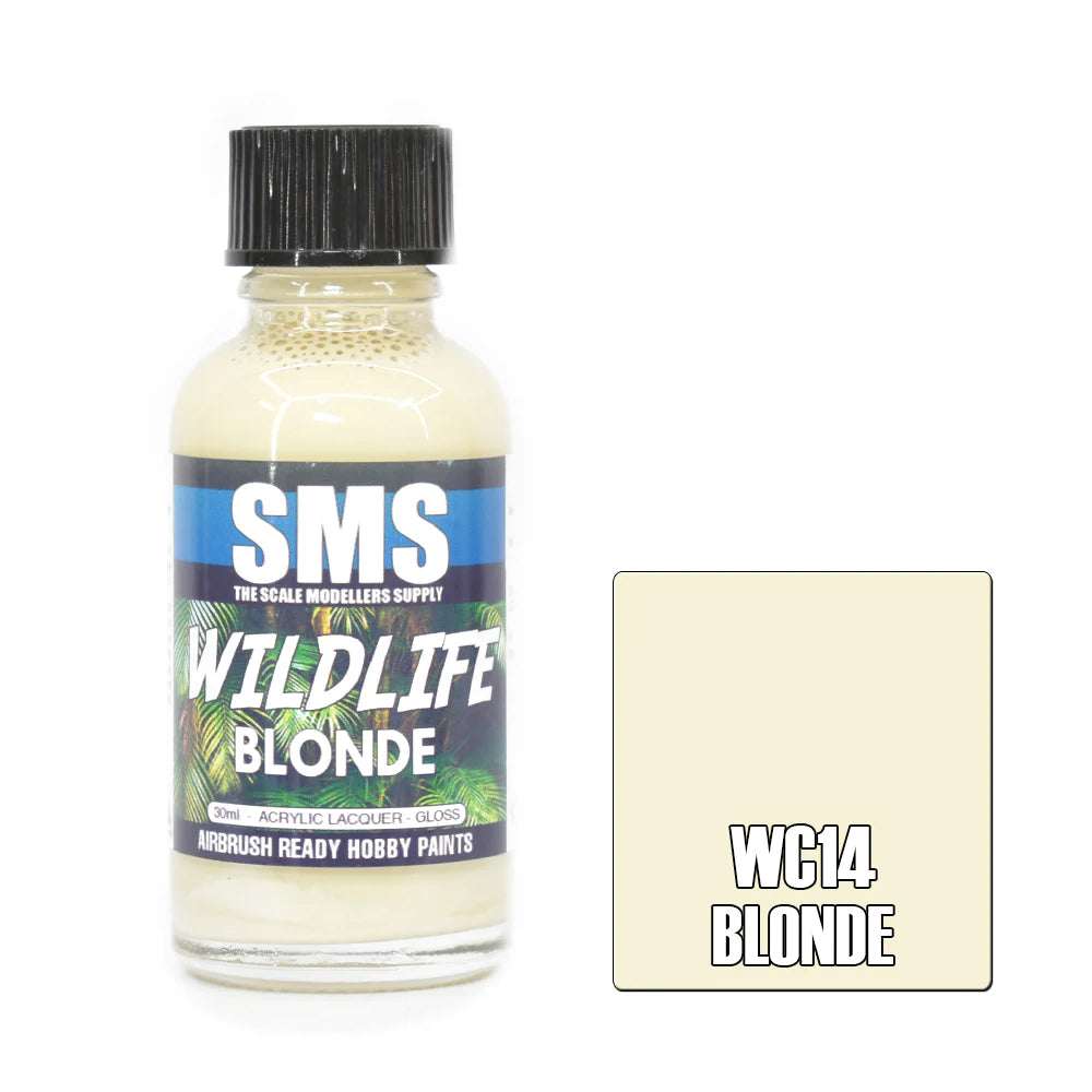 SMS Airbrush paint 30Ml Blonde Acrylic Lacquer Scale Modellers Supply