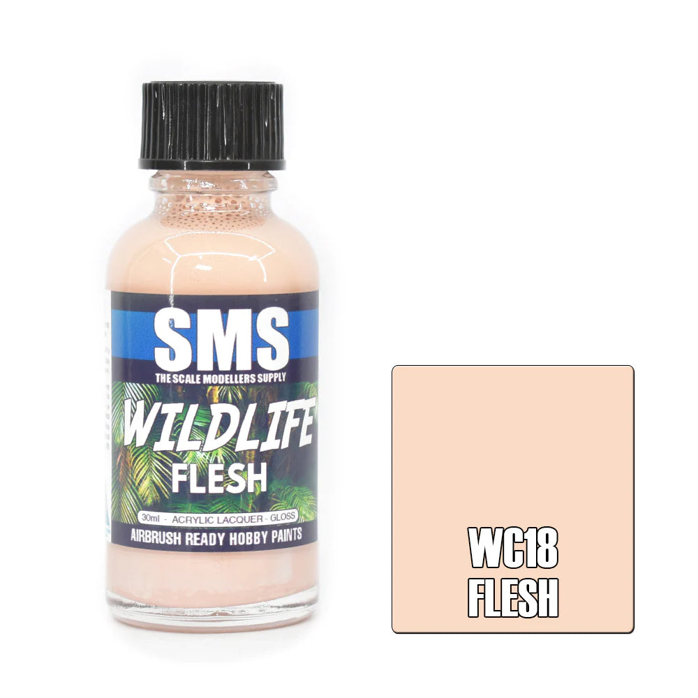 SMS Airbrush paint 30Ml Flesh Acrylic Lacquer Scale Modellers Supply