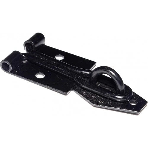 Xcel Hasp & Staple - Wire Ptn Black 100mm