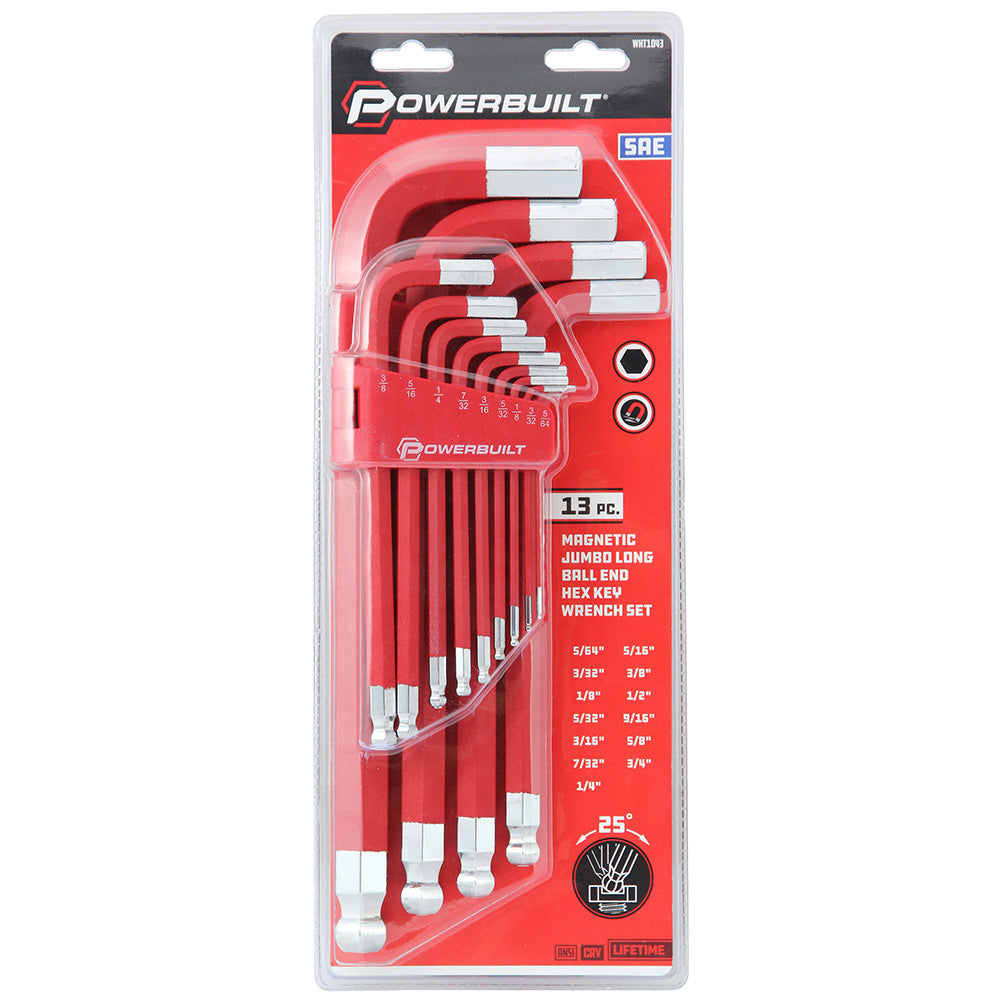 Powerbuilt 13Pc Imperial Hex Key Jumbo Wrench Set