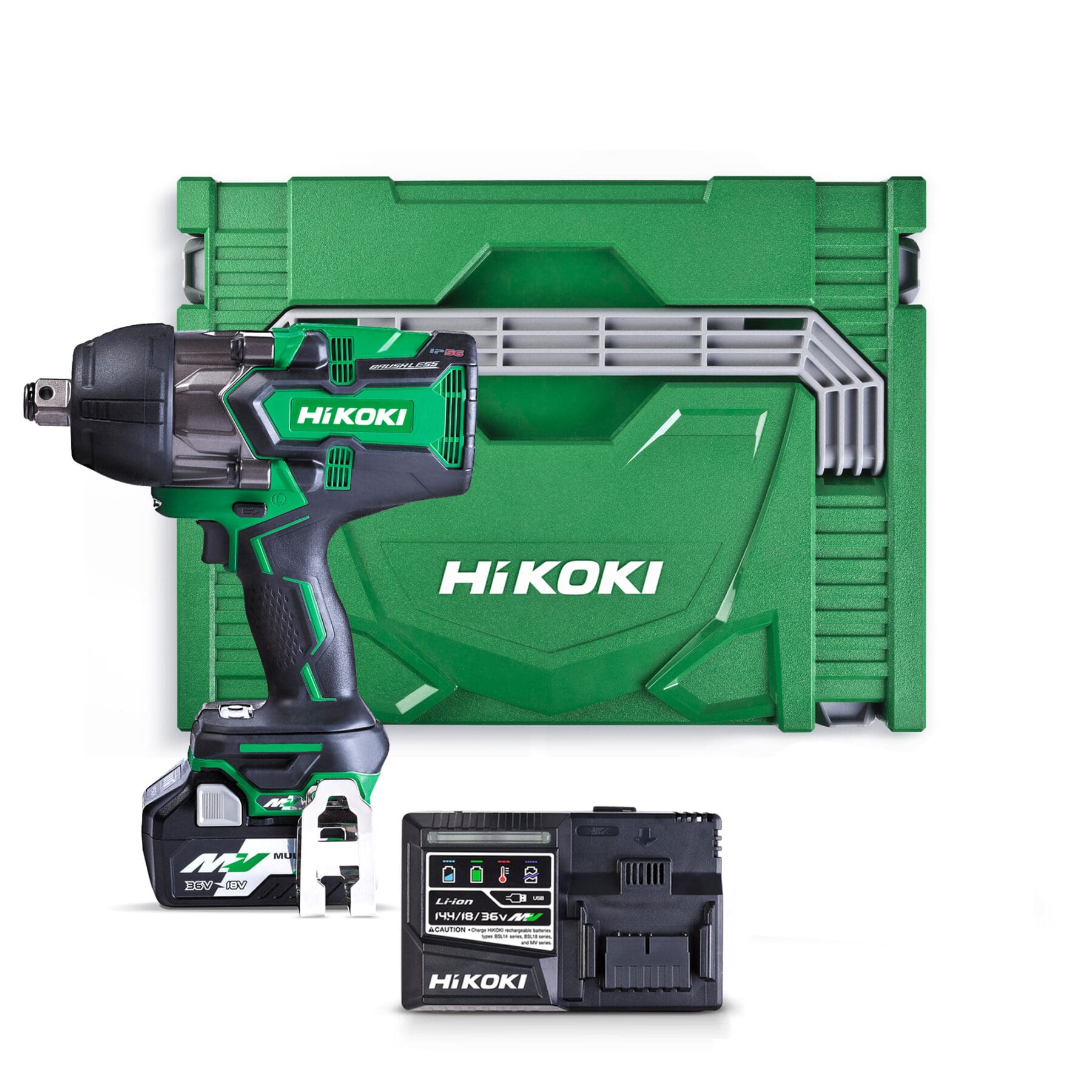 Hikoki 36V Brushless 3/4 in 1.100Nm Impact Wrench Kit w 1x BSL36A18