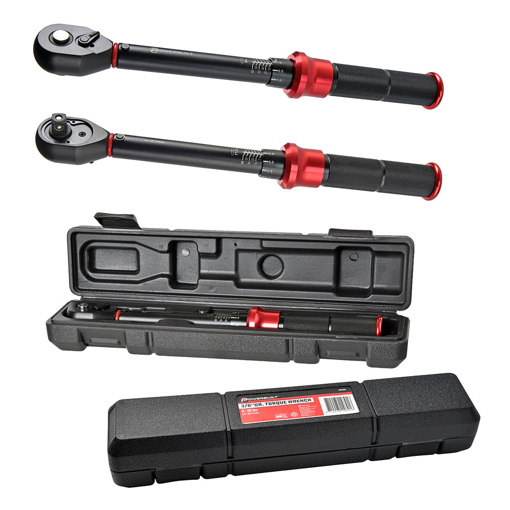 Powerbuilt 3/8" DR 5-60 N.M TORQUE WRENCH